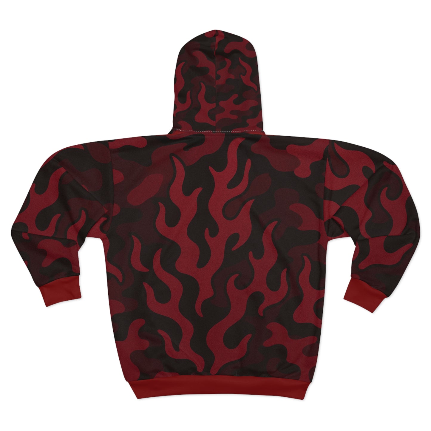 Red Flame Camo Zip Hoodie