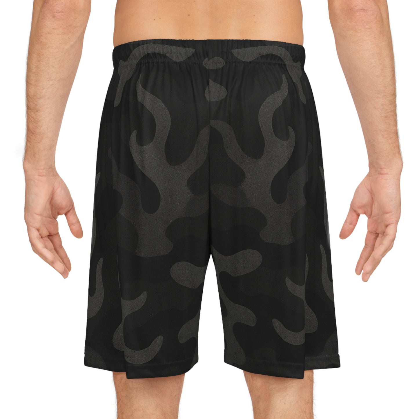 Flame Camo Shorts - Black