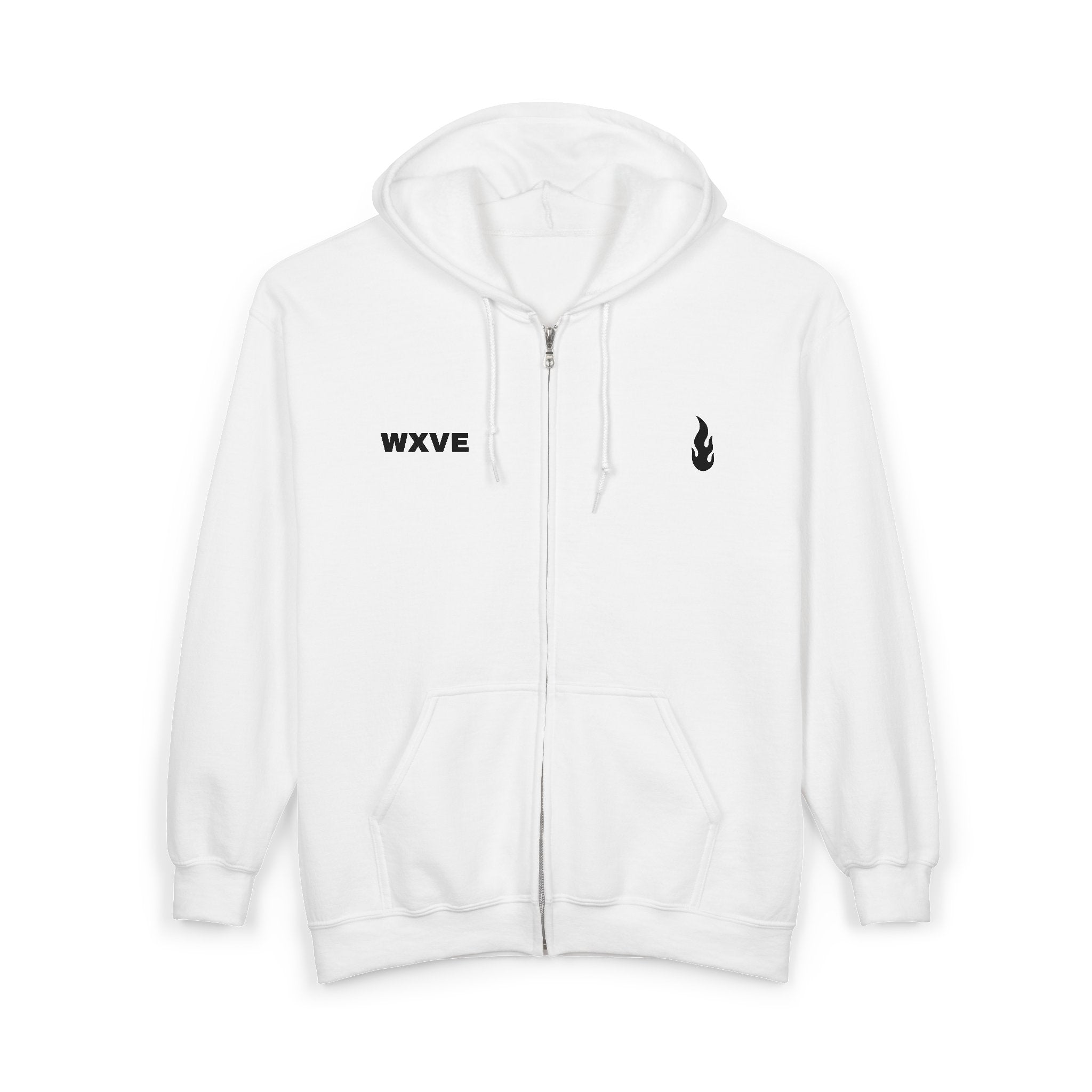 Firewxve WXVE & Flame Zipped Hoodie