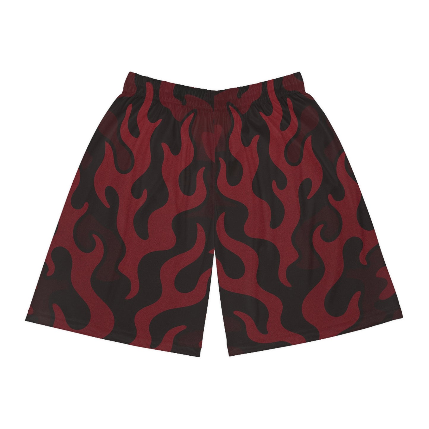 Flame Camo Shorts - Dark Red