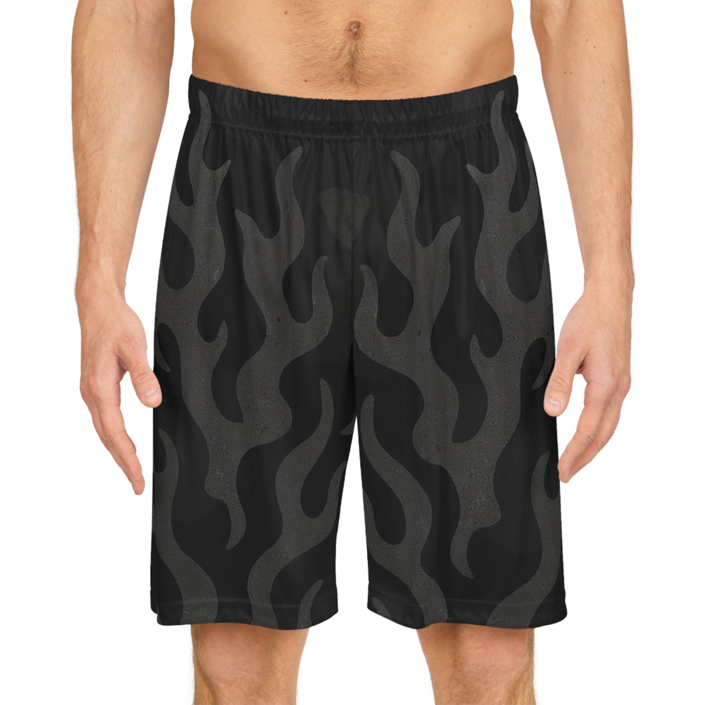 Flame Camo Shorts - Black