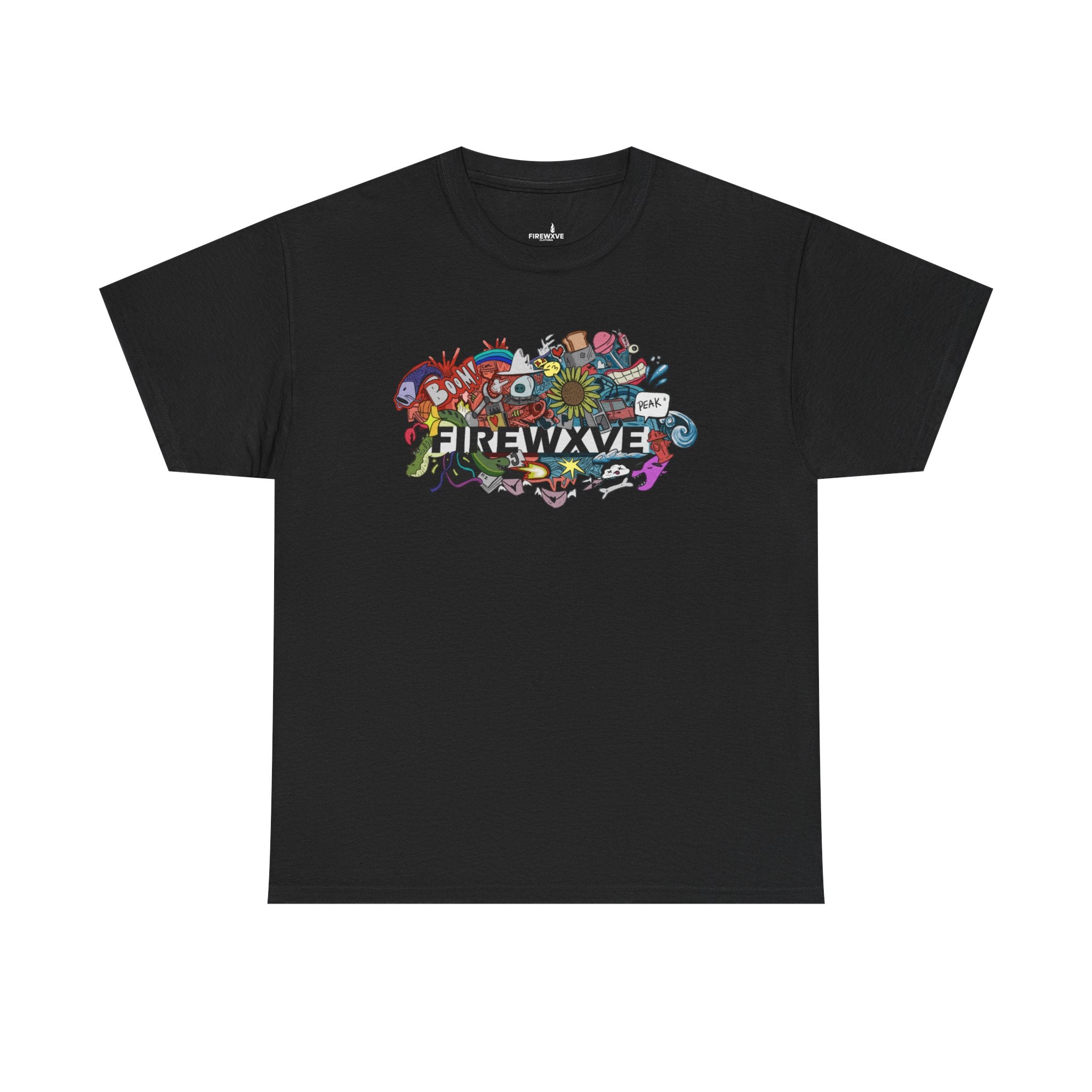 FireWave Colorful Surf & Skate Graphic Tee