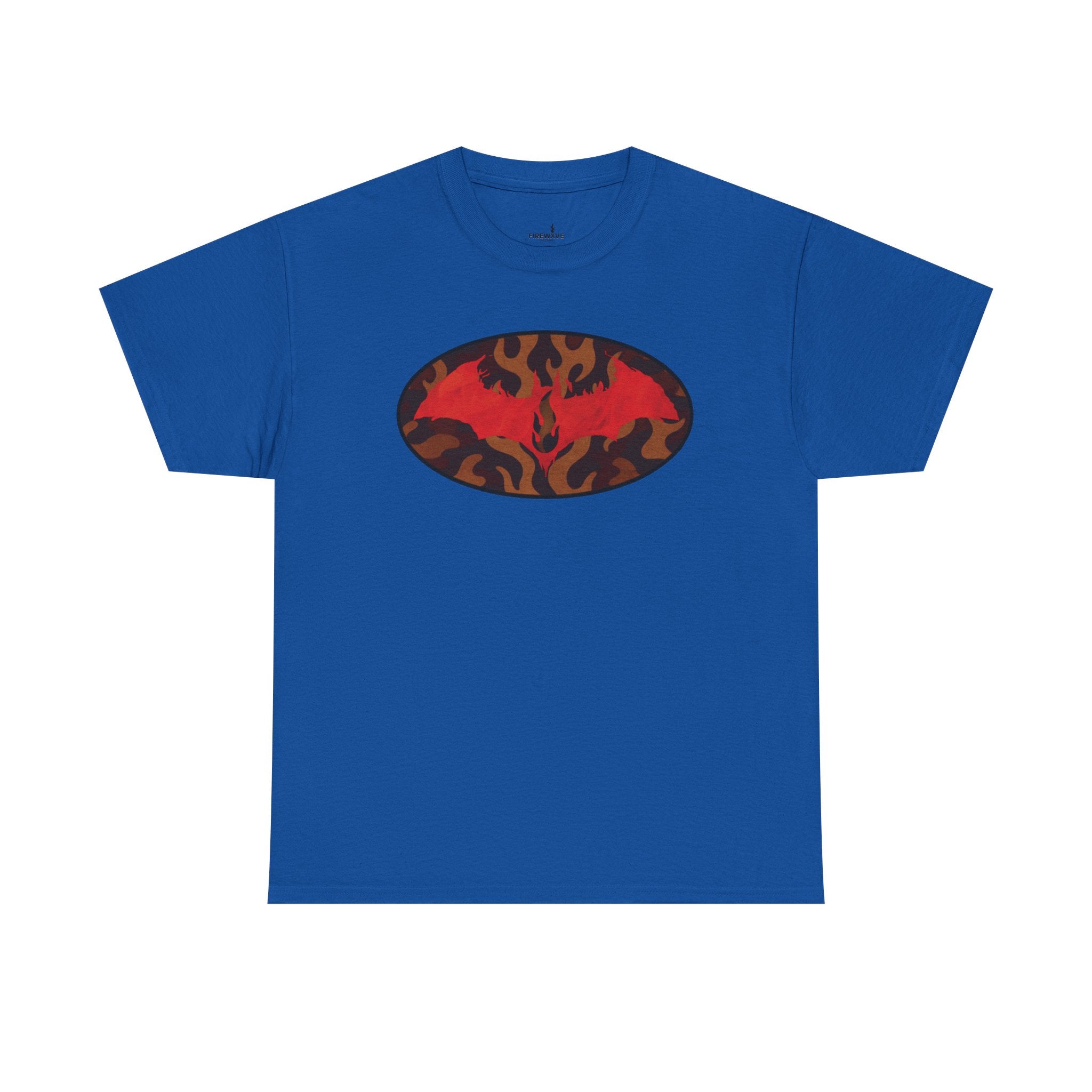 Flame Emblem T-Shirt — Red Fire Oval Graphic Tee