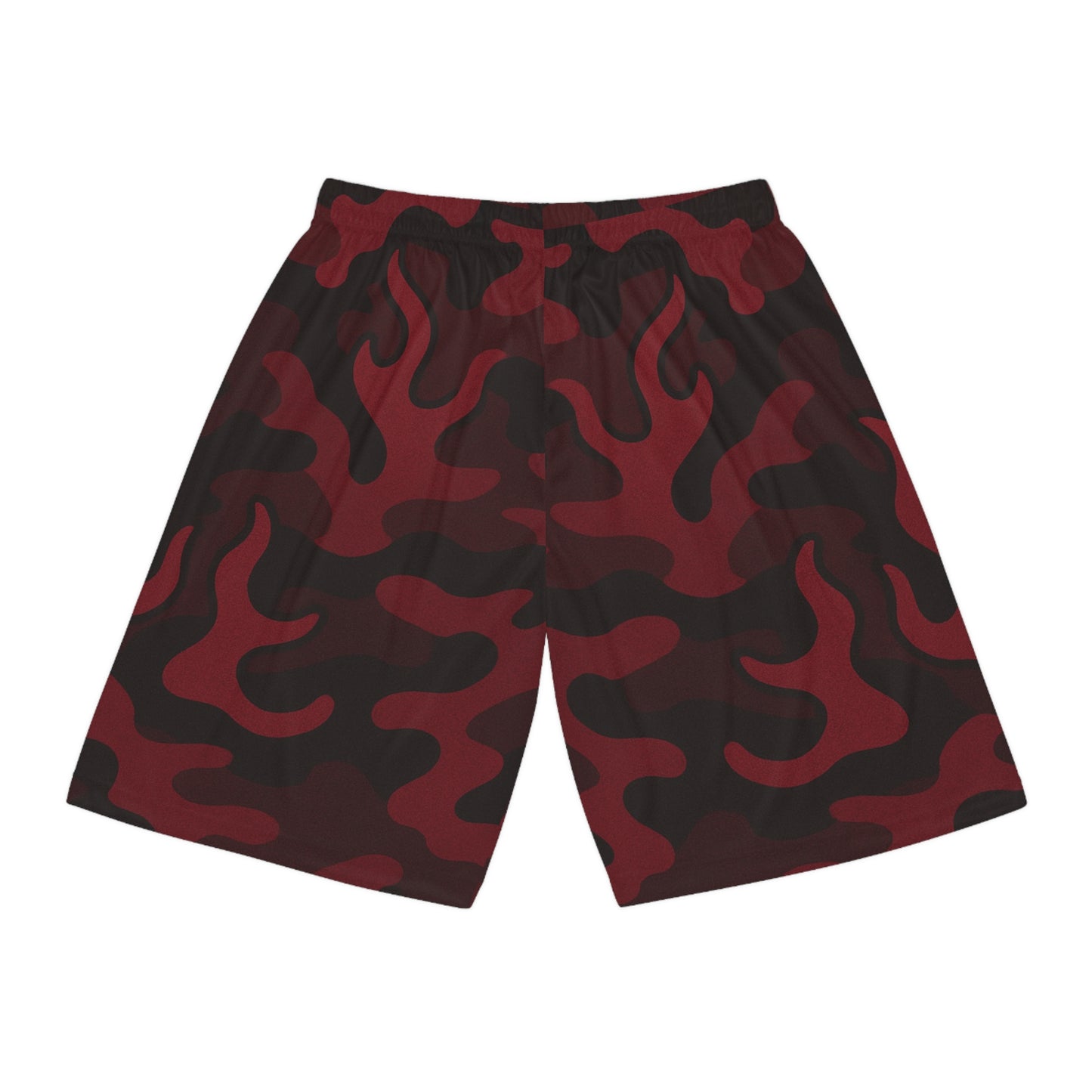 Flame Camo Shorts - Dark Red