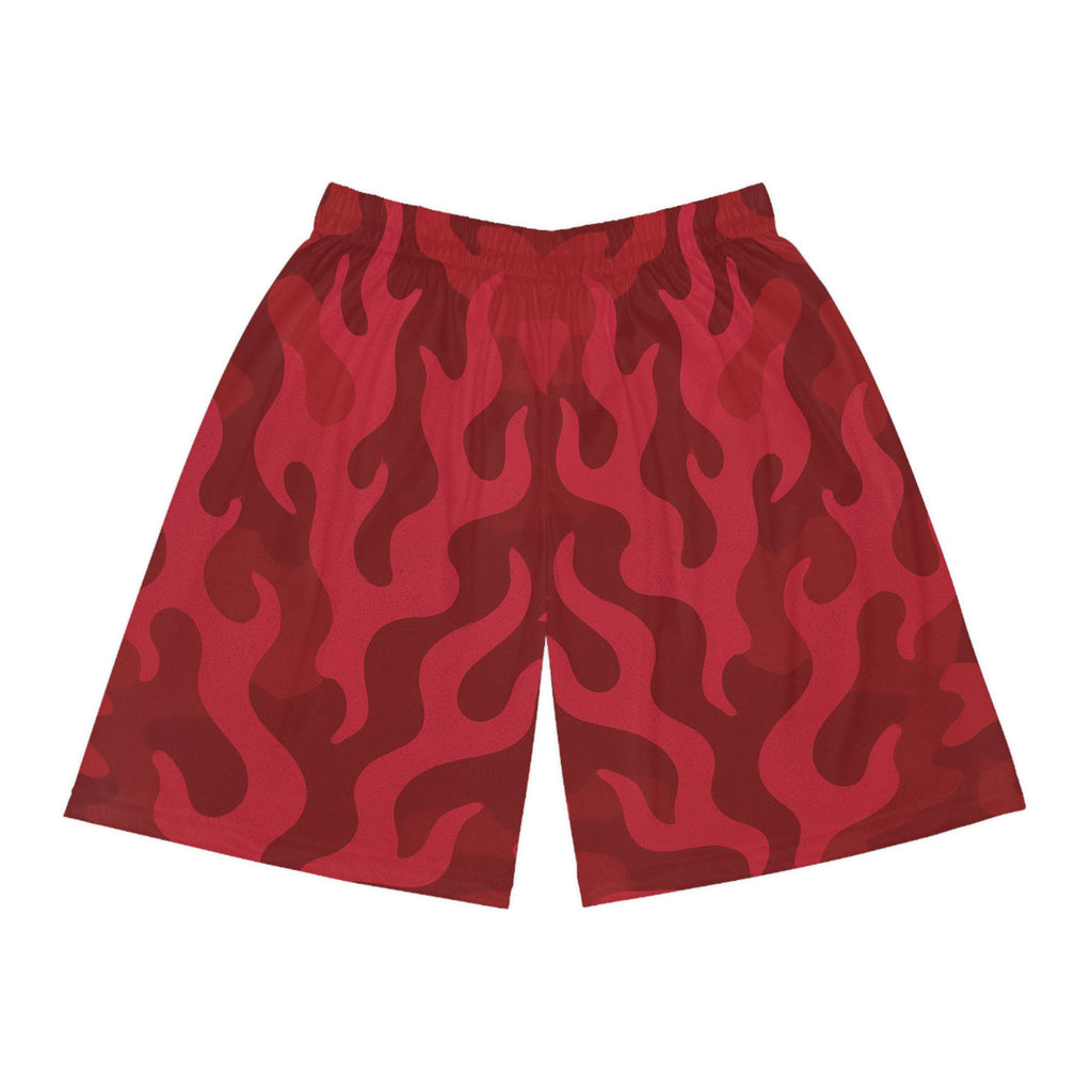 Flame Camo Shorts - Red
