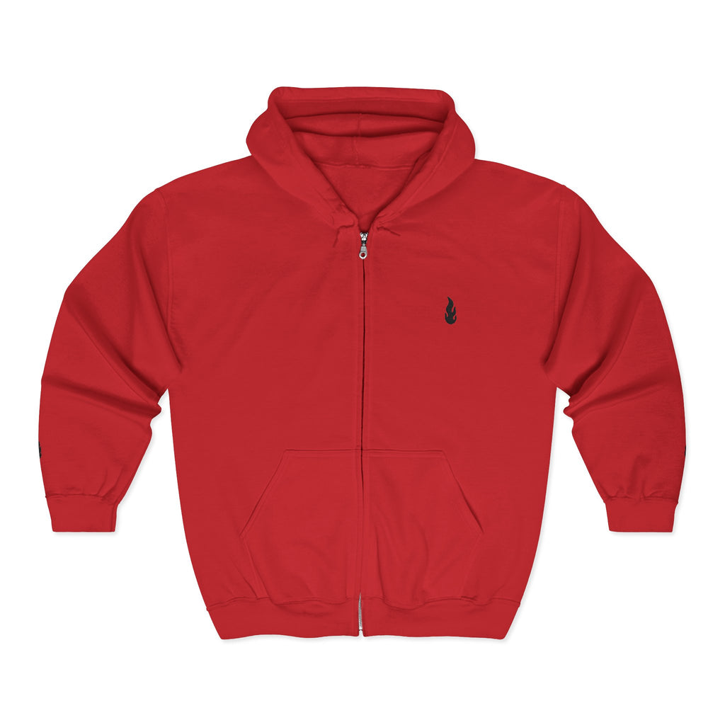 Firewxve Flame Zip Hoodie